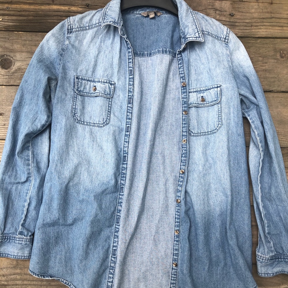Rubbish long sleeve Denim Shirt